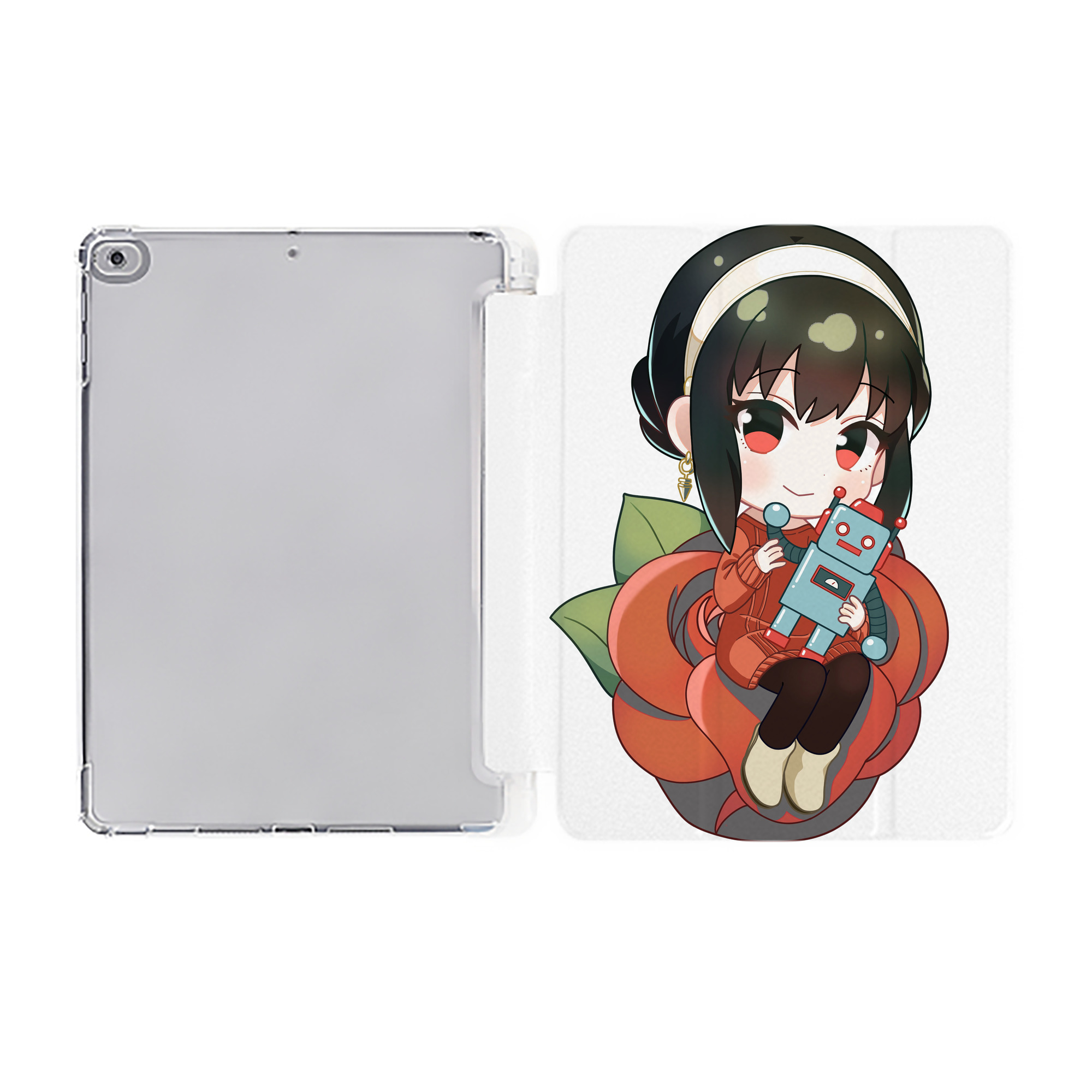 （画像用） SPY×FAMILY间谍家家酒 IPad ケース ペン収納付き 三つ折りスタンド PUレザー×シリコン 対応機種9.5/10.5/10.9インチ